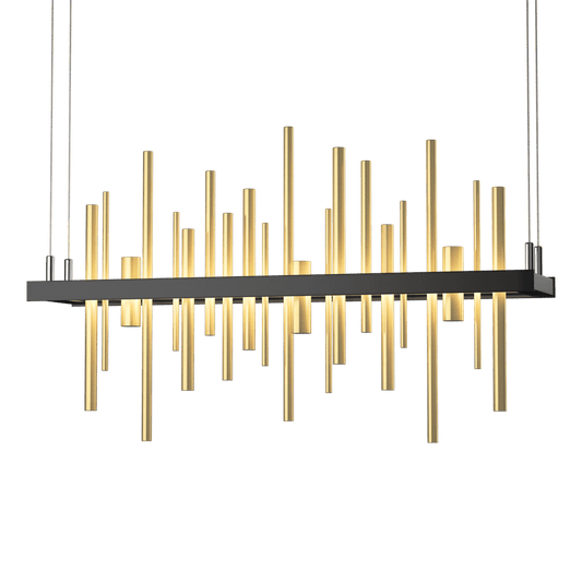Cityscape LED Pendant - Black - Modern Brass Accent by Hubbardton Forge