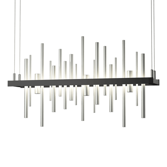 Cityscape LED Pendant - Black - Vintage Platinum Accent by Hubbardton Forge