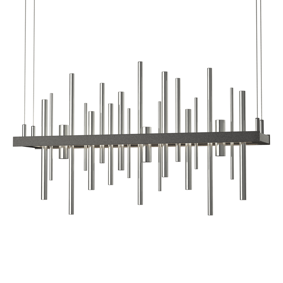 Cityscape LED Pendant - Natural Iron - Sterling Accent by Hubbardton Forge