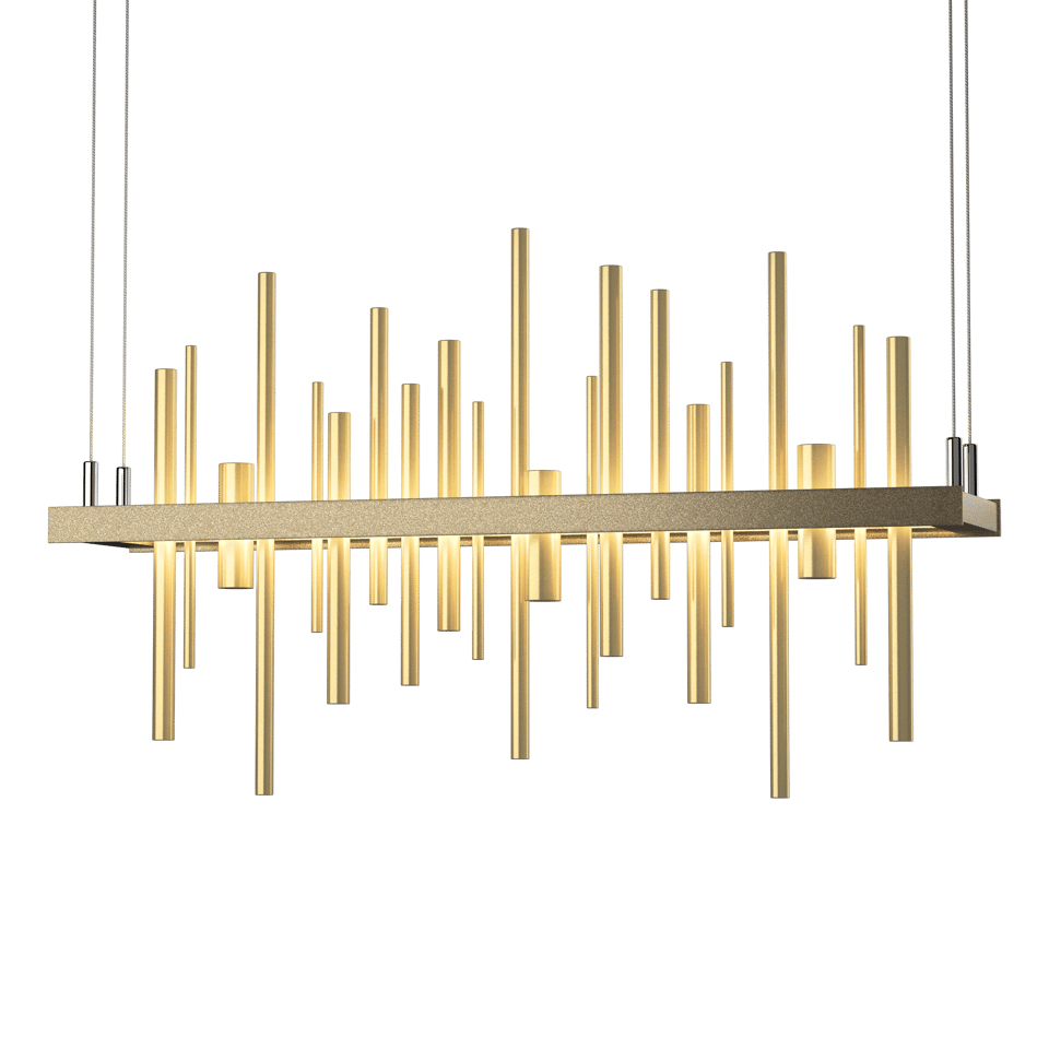 Cityscape LED Pendant - Soft Gold - Modern Brass Accent by Hubbardton Forge