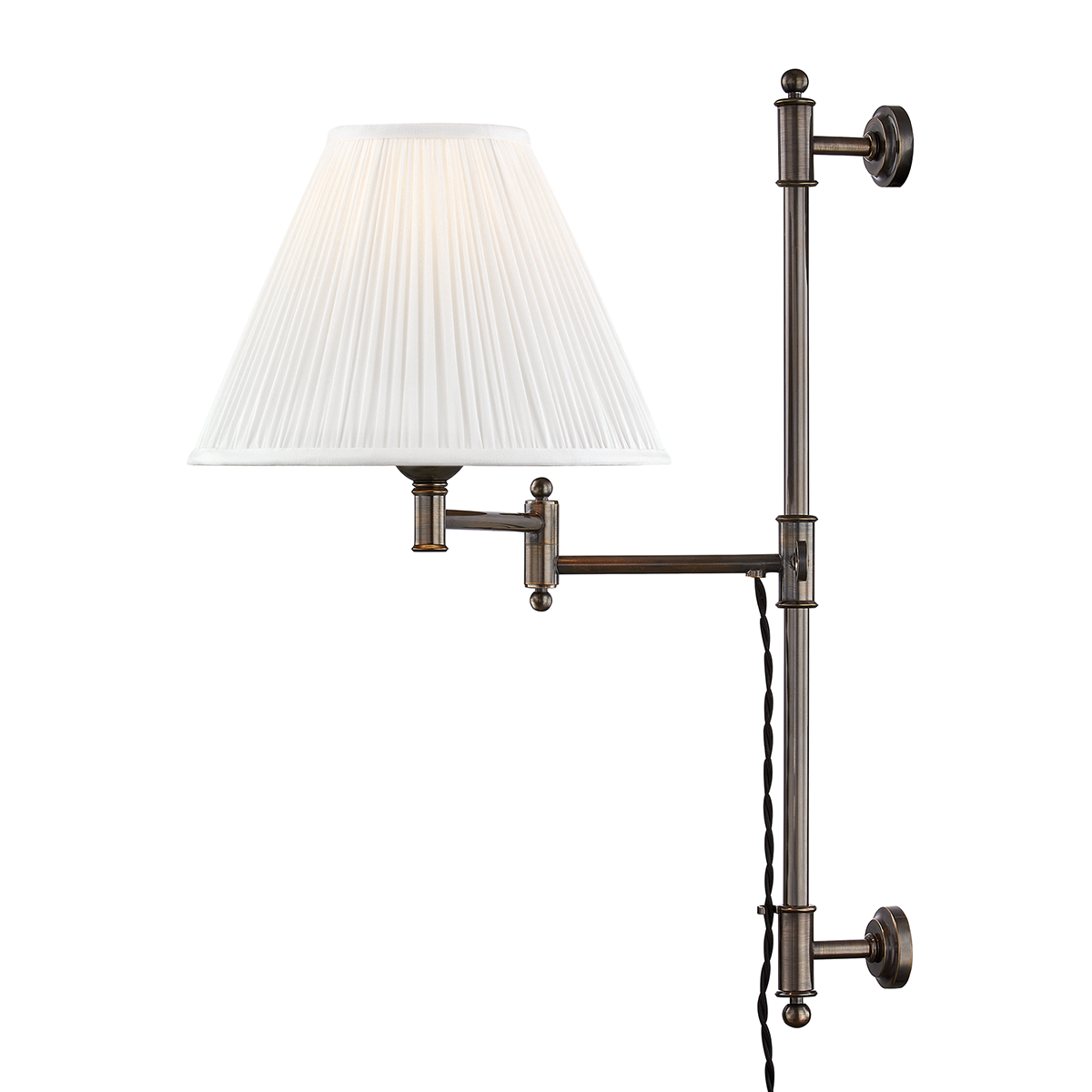 Classic No.1 Plug-In Sconce - Distressed Bronze by Hudson Valley Lighting
