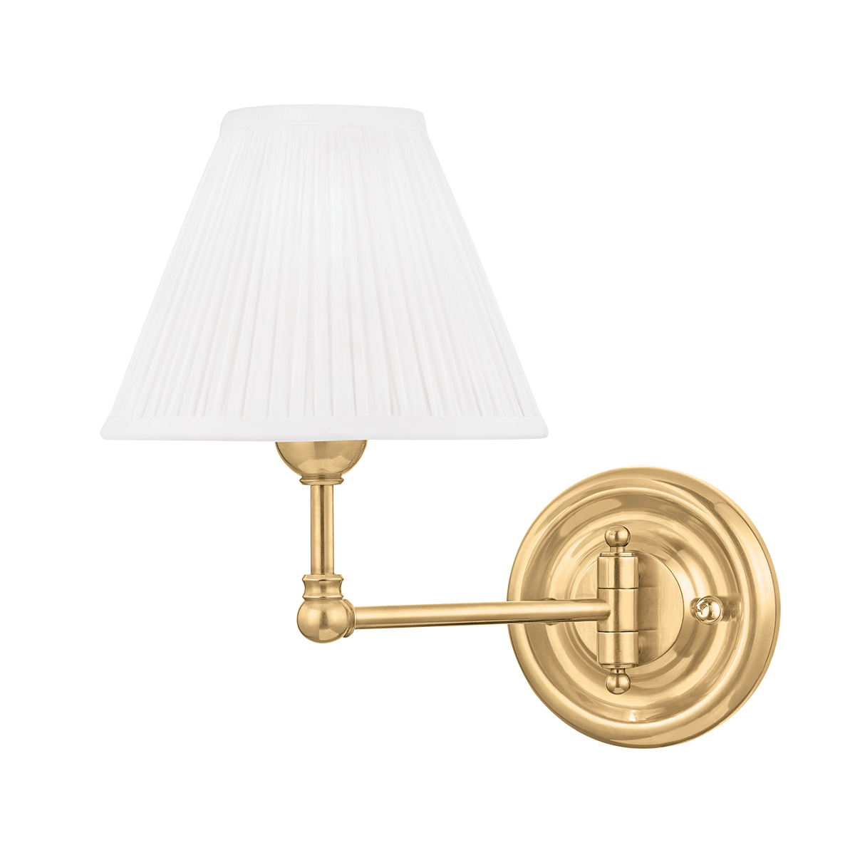 Classic No.1 Wall Sconce - 1-Light - Aged Brass by Hudson Valley Lighting