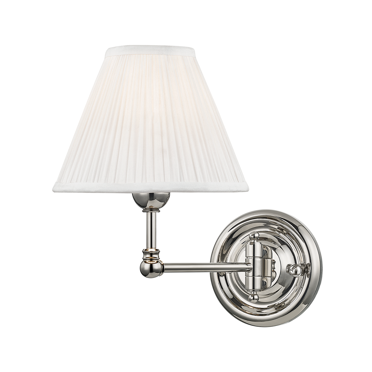 Classic No.1 Wall Sconce - 1-Light - Polished Nickel by Hudson Valley Lighting