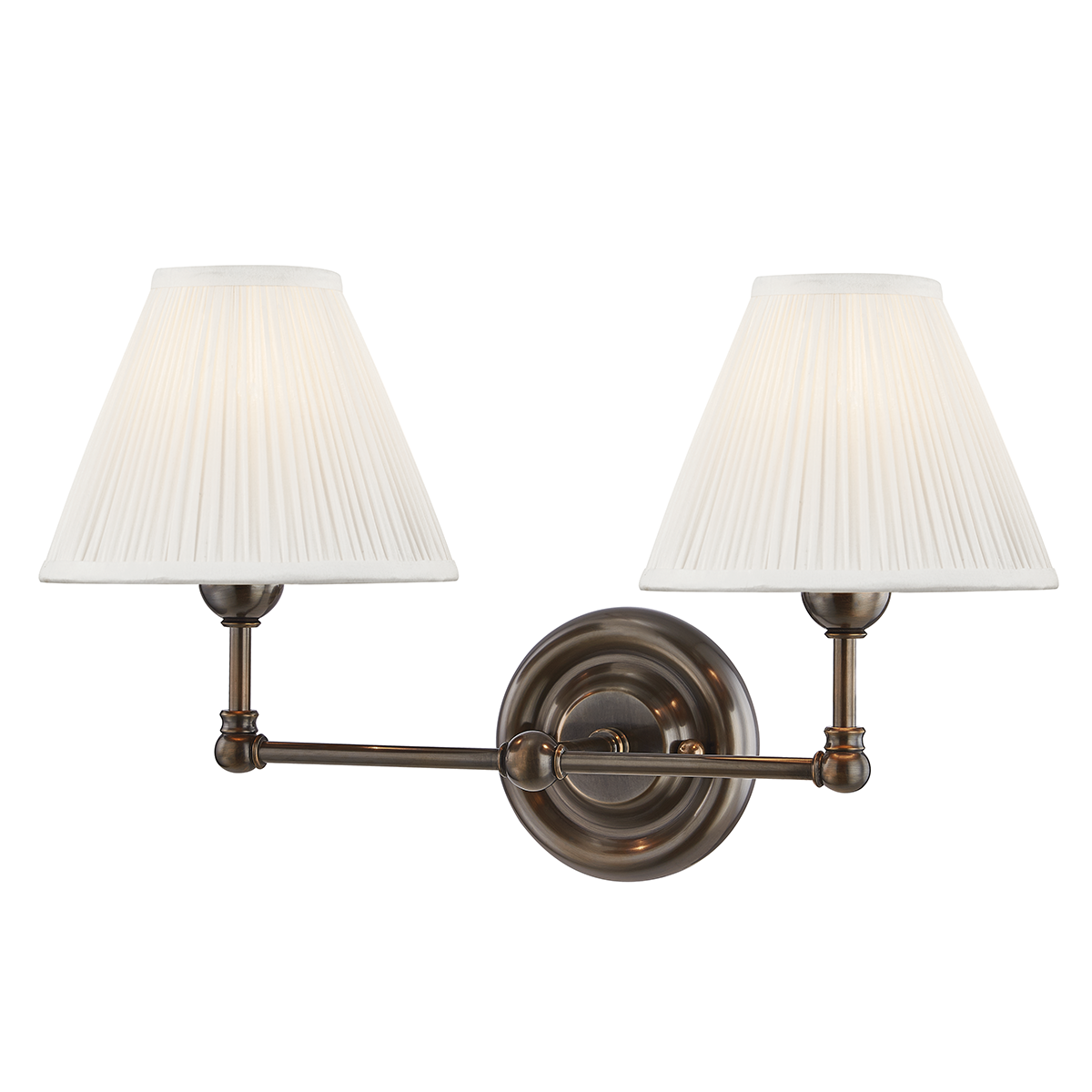 Classic No.1 Wall Sconce - 2-Light - Distressed Bronze by Hudson Valley Lighting
