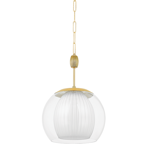 Clementon Large Pendant - Aged Brass by Hudson Valley Lighting