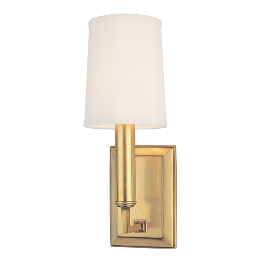 Clinton Wall Sconce - 1-Light - Aged Brass by Hudson Valley Lighting