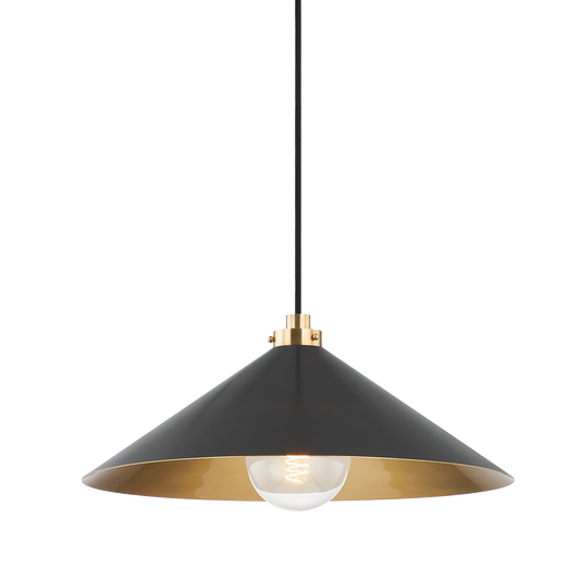 Clivedon Large Pendant - Aged Brass/Distressed Bronze by Hudson Valley Lighting