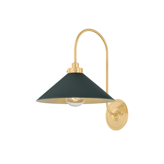 Clivedon Wall Sconce - Aged Brass/Soft Studio Green by Hudson Valley Lighting