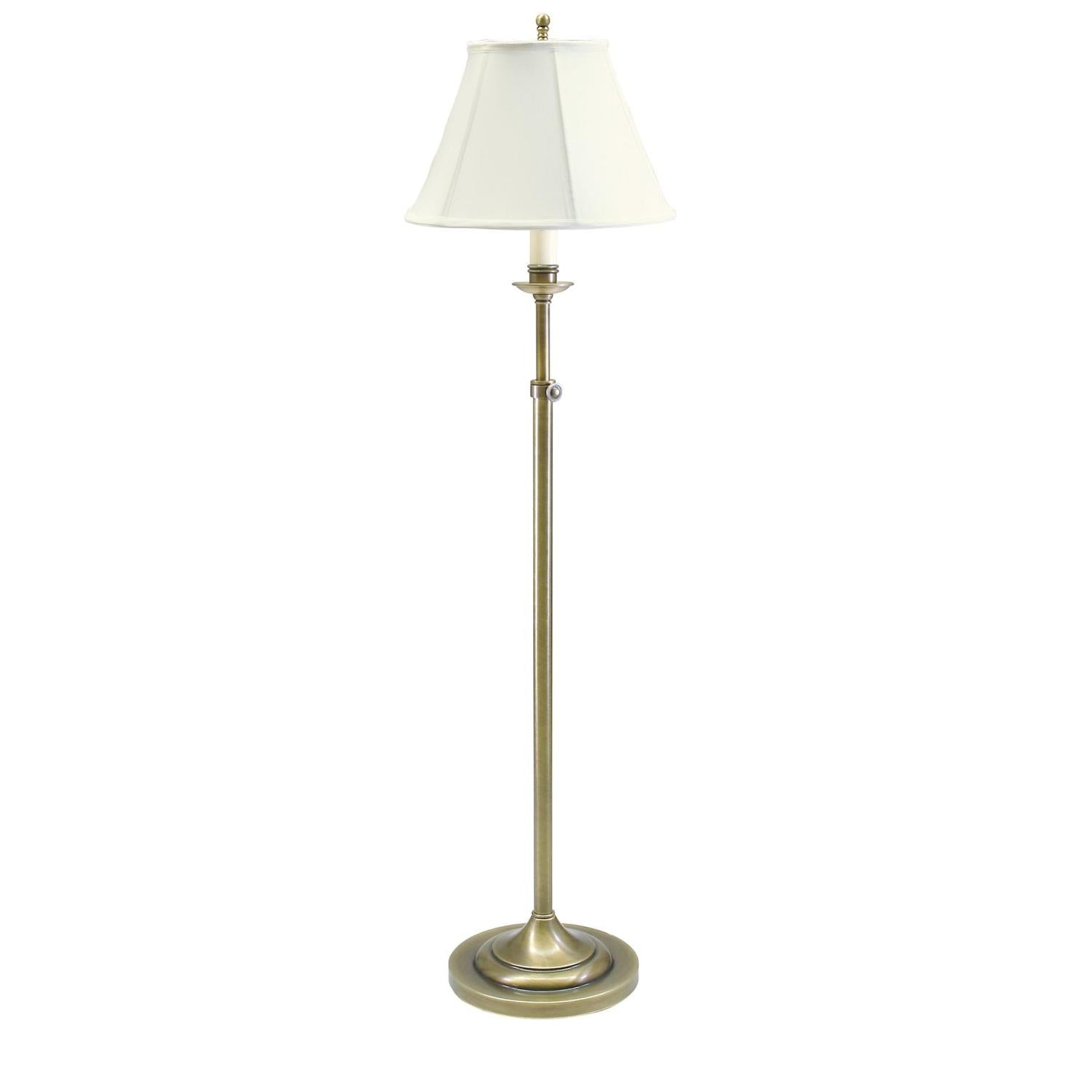 Club Adjustable Floor Lamp - CL201-AB - Antique Brass by House of Troy