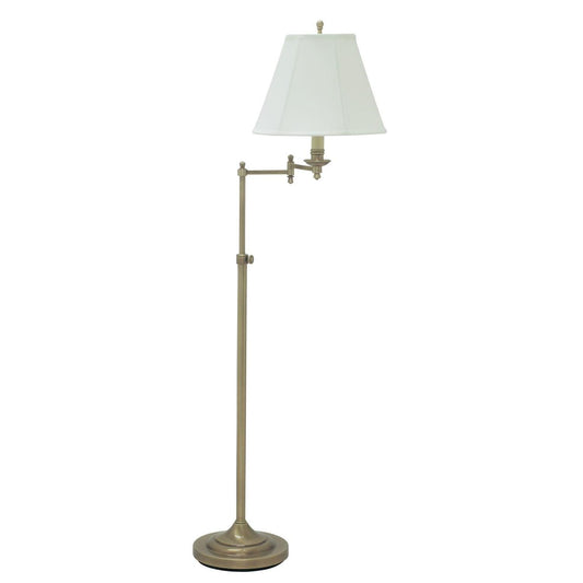Club Adjustable Swing Arm Floor Lamp - CL200-AB - Antique Brass by House of Troy