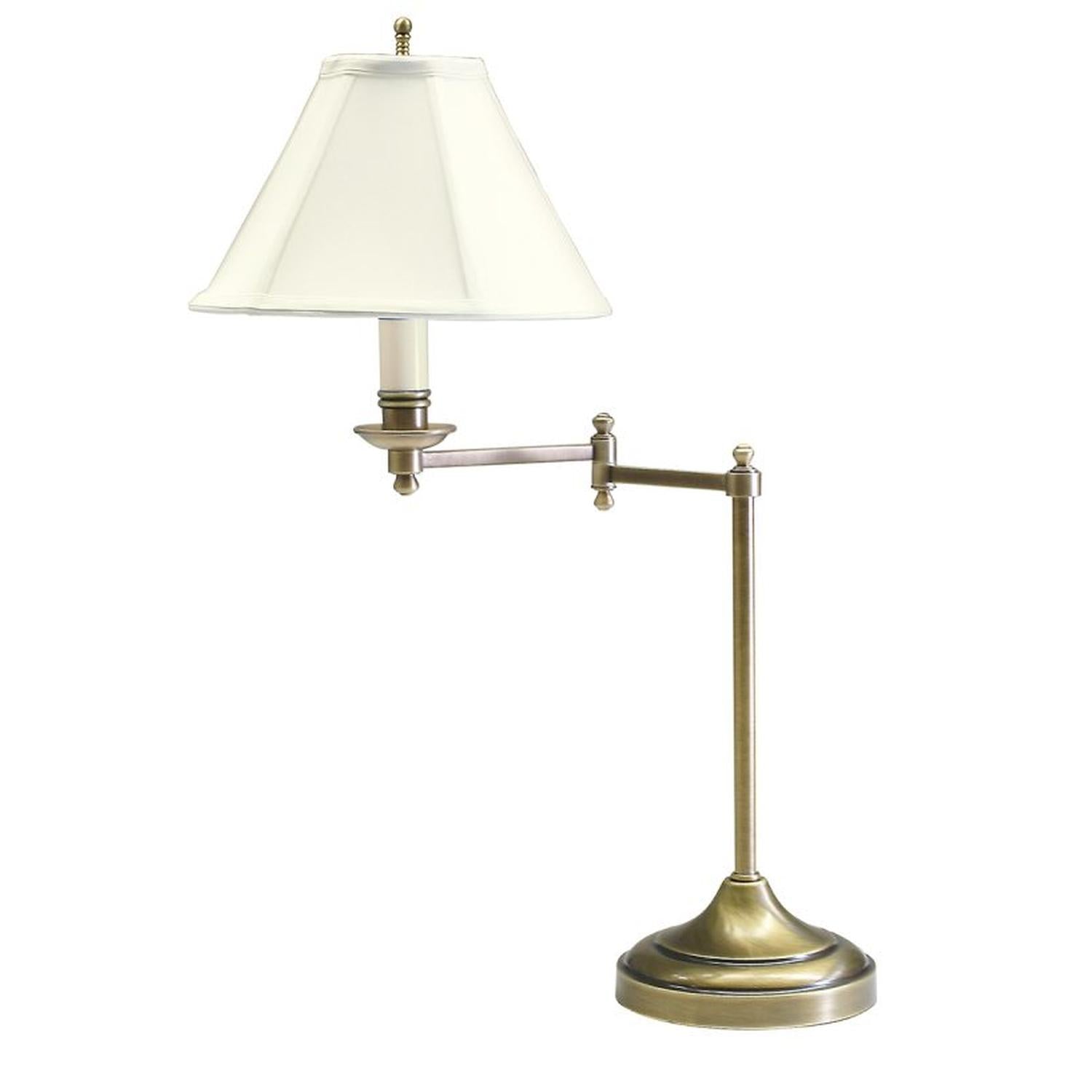 Club Swing Arm Table Lamp - CL251-AB - Antique Brass by House of Troy