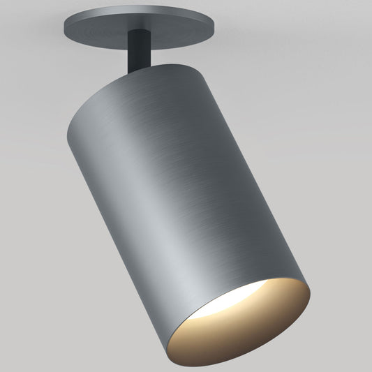 CM1 Monopoint Adjustable Spot Light - New Construction - Brushed Aged Aluminum/Black Baffle - 40 Degrees - 3000K by Lucifer Lighting