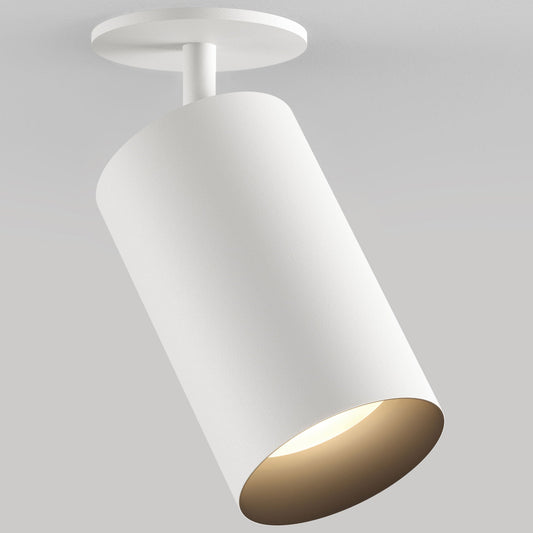CM1 Monopoint Adjustable Spot Light - New Construction - White Powder Coat/Black Baffle - 40 Degrees - 3000K by Lucifer Lighting