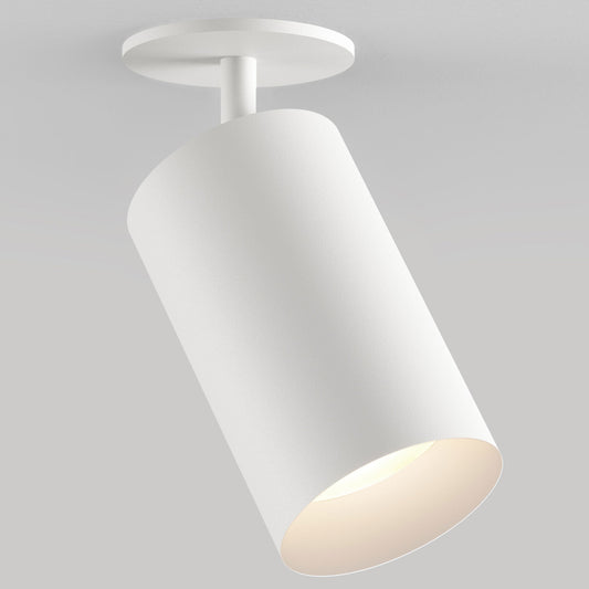 CM1 Monopoint Adjustable Spot Light - New Construction - White Powdercoat/White Baffle - 40 Degrees - Warm Dim (2900K-1800K) by Lucifer Lighting