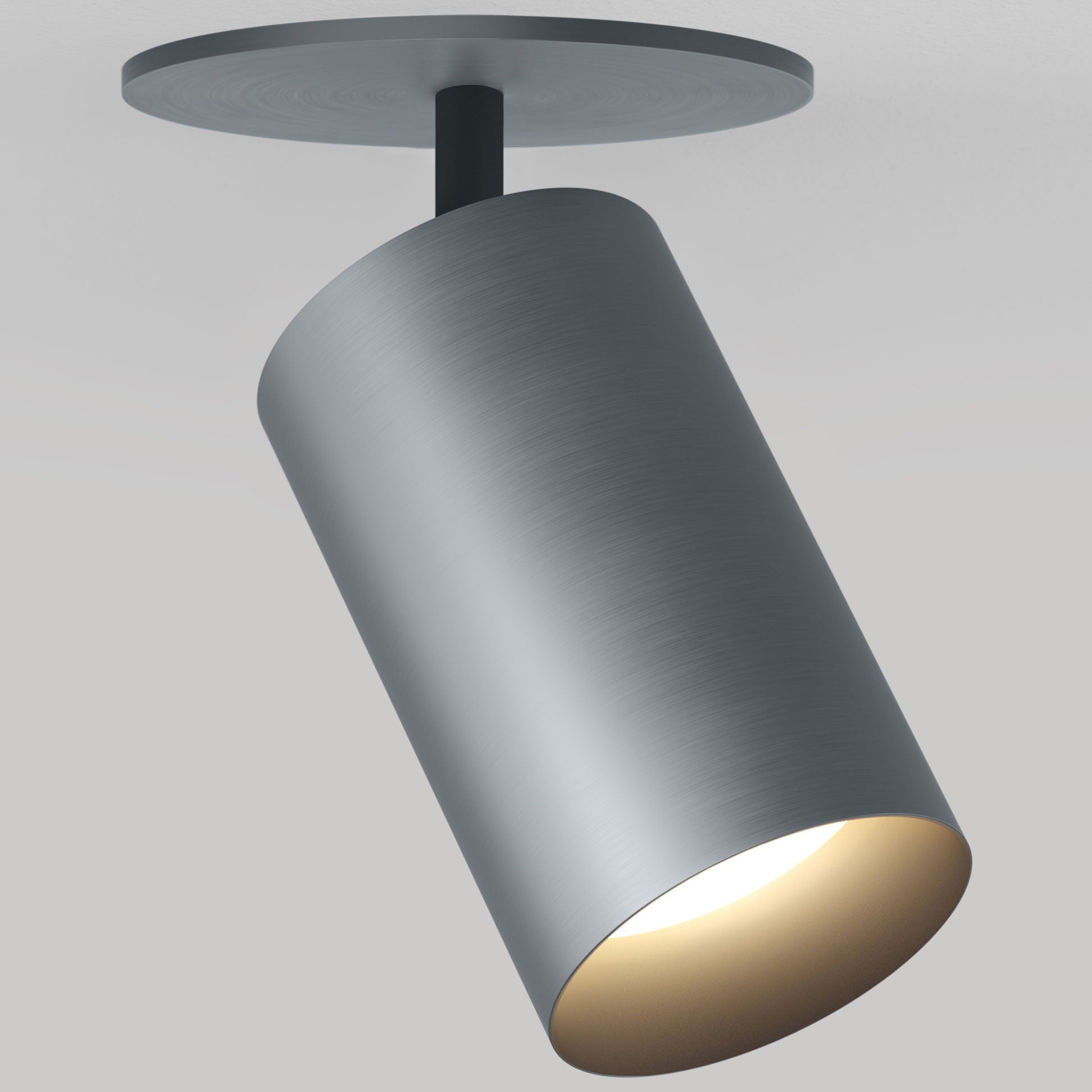 CM1 Monopoint Adjustable Spot Light - Remodel - Brushed Aged Aluminum/Black Baffle - 40 Degrees - 3000K by Lucifer Lighting
