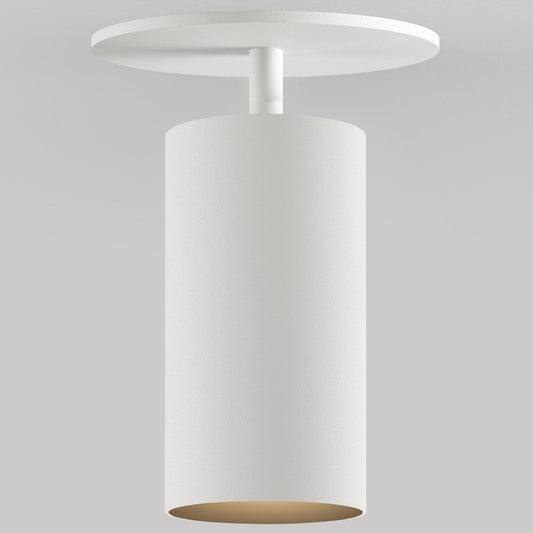 CM1 Outdoor Monopoint Fixed Ceiling Light - Remodel - White Powder Coat/Black Baffle - 40 Degrees - Warm Dim (2900K-1800K) by Lucifer Lighting