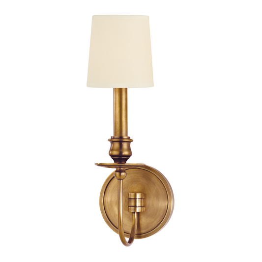Cohasset Wall Sconce - 1-Light - Aged Brass by Hudson Valley Lighting