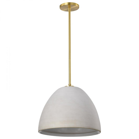 Collins - 14 Inch Pendant - Ceramic with Gold Accents - Satco 60-8003