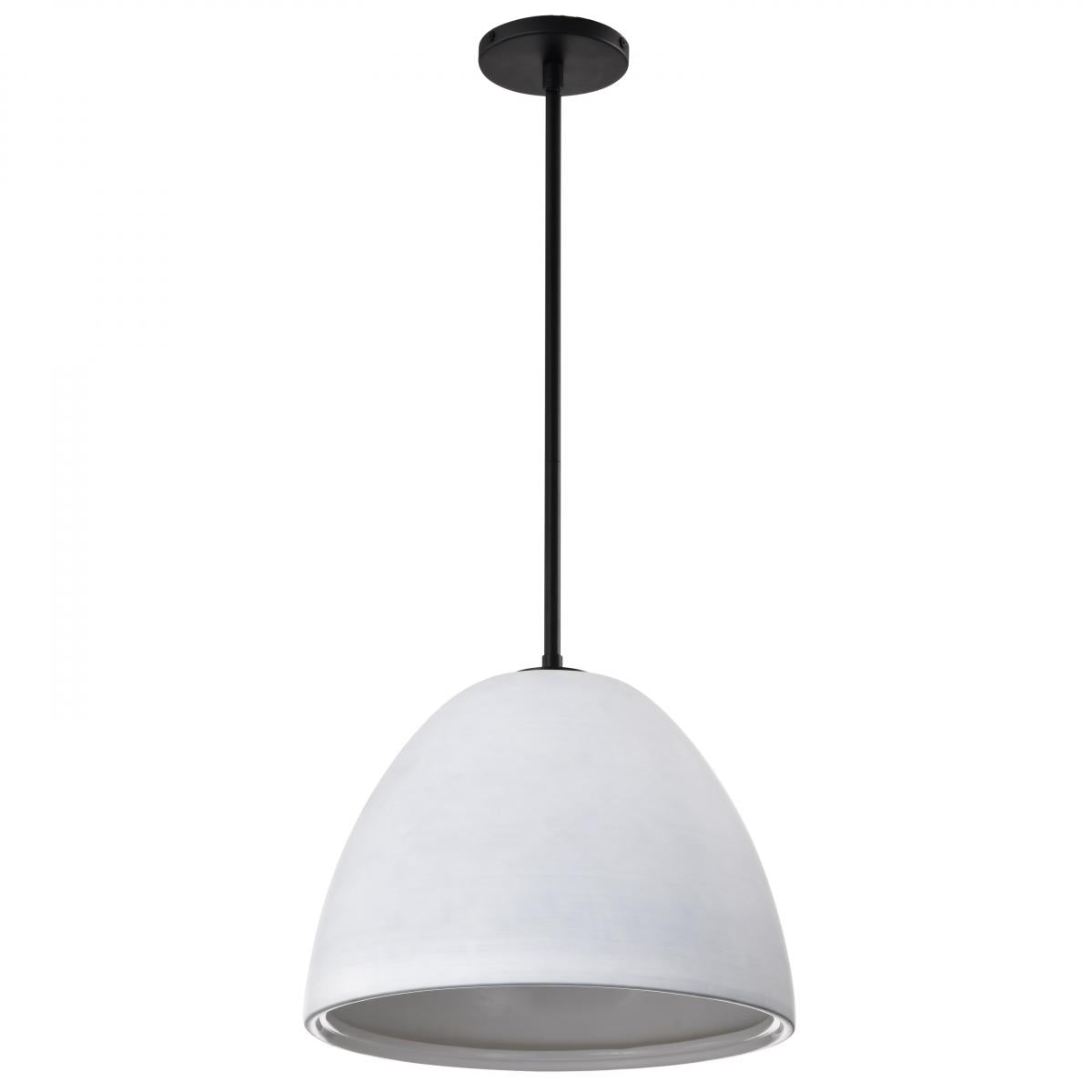 Collins - 14 Inch Pendant - Ceramic with Silver Accents - Satco 60-8013
