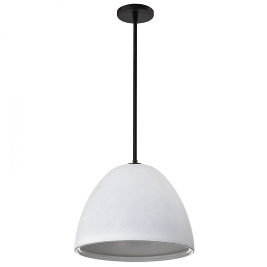 Collins - 14 Inch Pendant - Ceramic with Silver Accents - Satco 60-8013