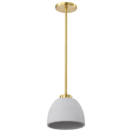 Collins - 8 Inch Mini Pendant - Ceramic with Gold Accents - Satco 60-8002
