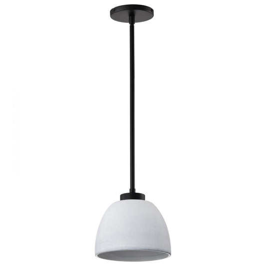 Collins - 8 Inch Mini Pendant - Ceramic with Silver Accents - Satco 60-8012