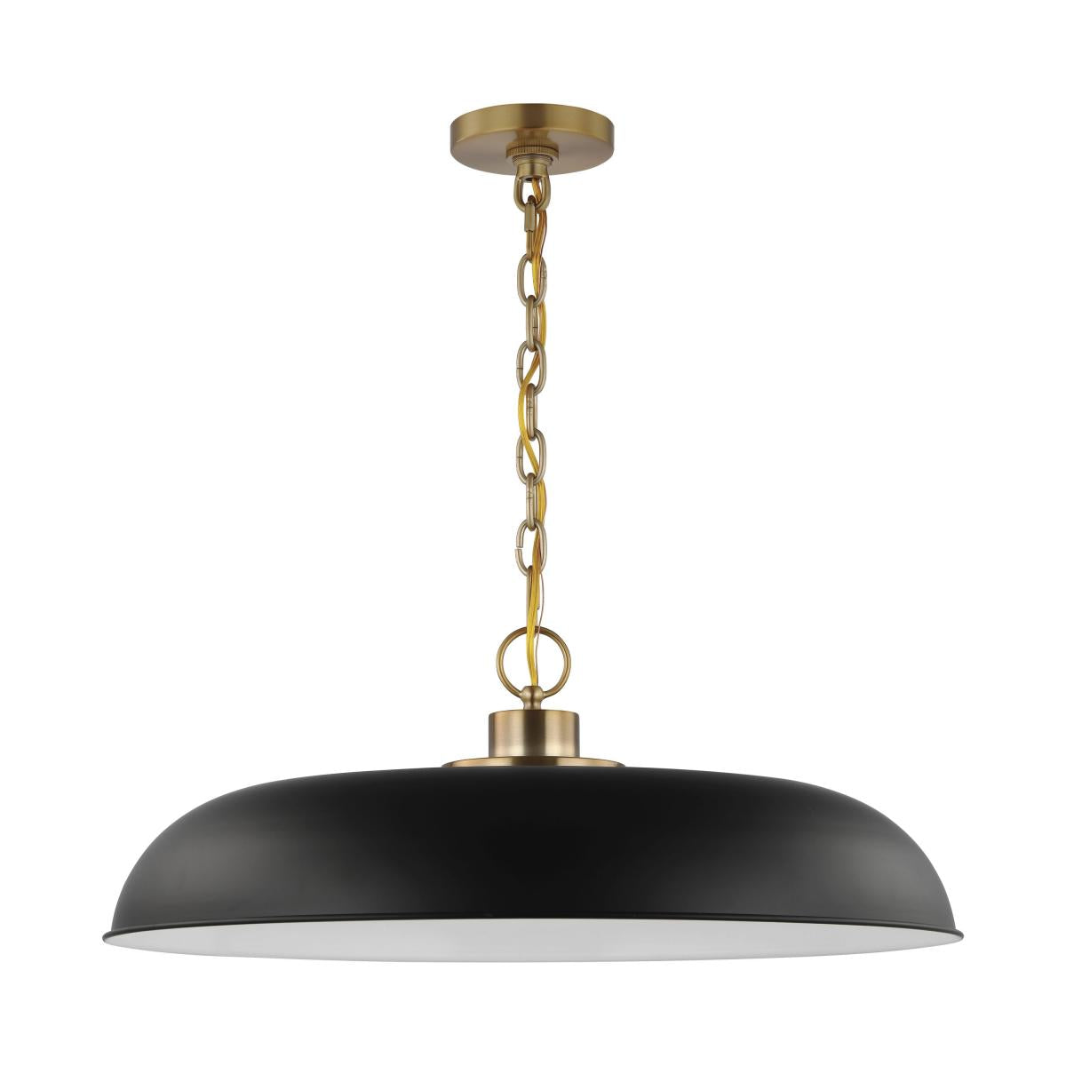 Colony - 1 Light - Large Pendant - Matte Black with Burnished Brass - Satco 60-7487