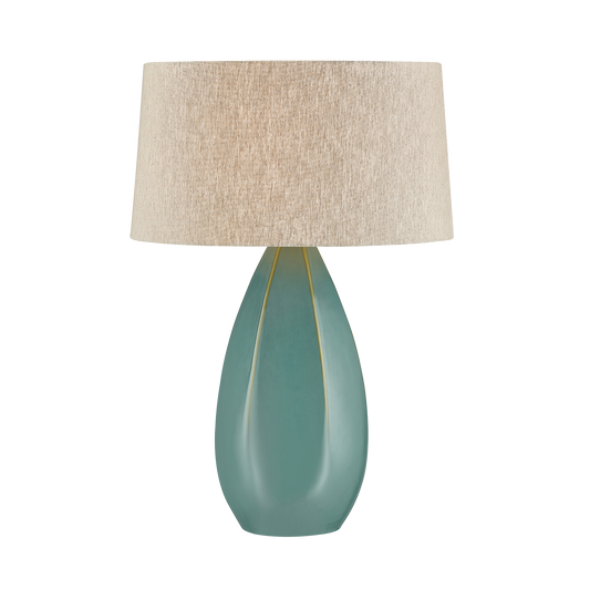 Colwyn Table Lamp - Aged Brass/Ceramic Celadon Wash by Hudson Valley Lighting