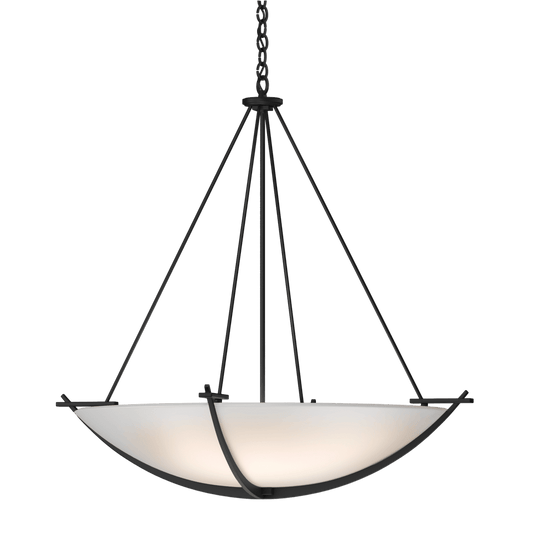 Compass Large Scale Pendant - Black - Opal Glass by Hubbardton Forge