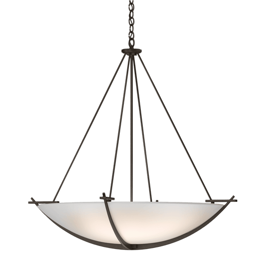 Compass Large Scale Pendant - Bronze - Opal Glass by Hubbardton Forge