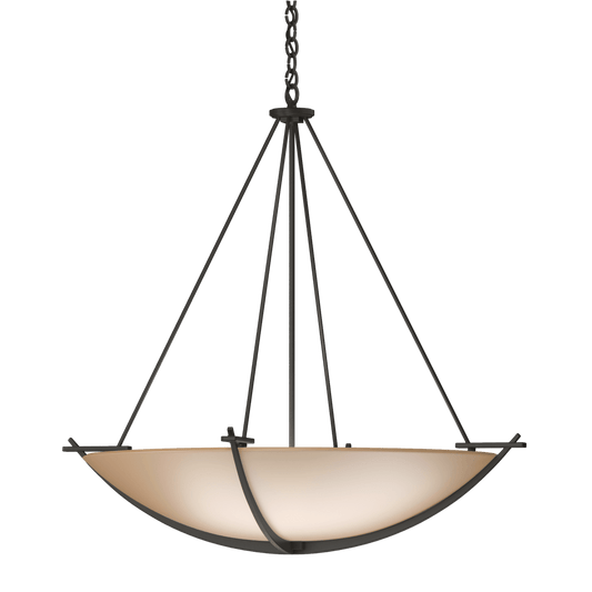 Compass Large Scale Pendant - Dark Smoke - Sand Glass by Hubbardton Forge