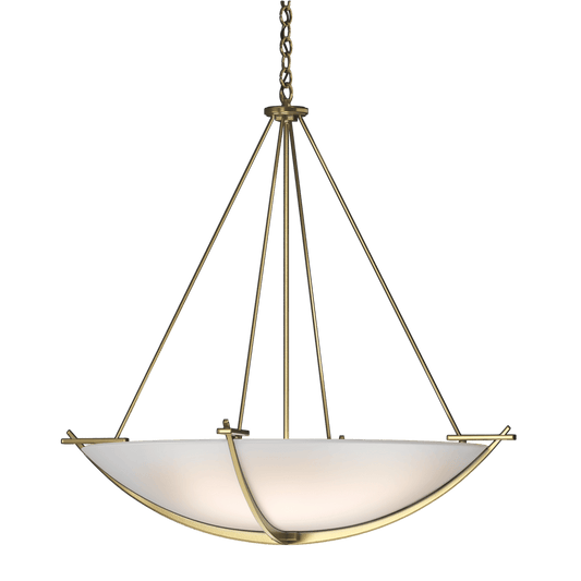 Compass Large Scale Pendant - Modern Brass - Opal Glass by Hubbardton Forge