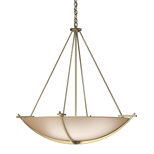 Compass Large Scale Pendant - Modern Brass - Sand Glass by Hubbardton Forge