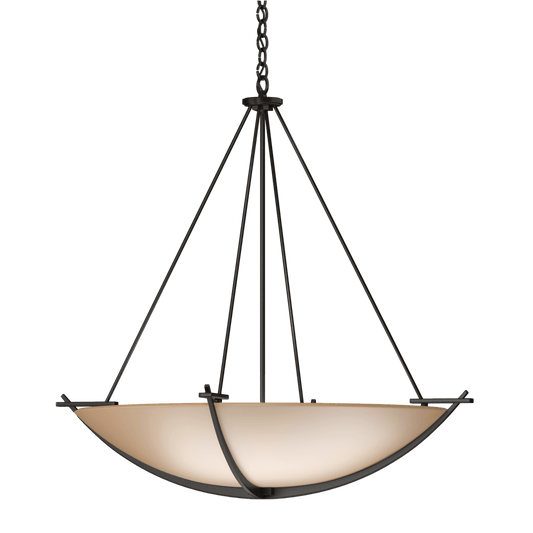 Compass Large Scale Pendant - Oil Rubbed Bronze - Sand Glass by Hubbardton Forge