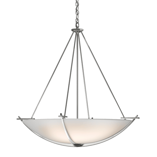 Compass Large Scale Pendant - Sterling - Opal Glass by Hubbardton Forge