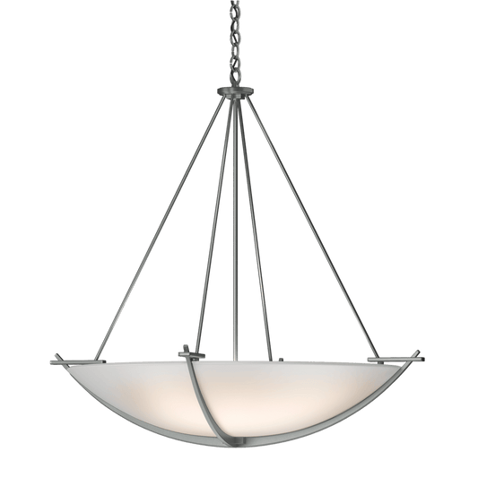 Compass Large Scale Pendant - Vintage Platinum - Opal Glass by Hubbardton Forge