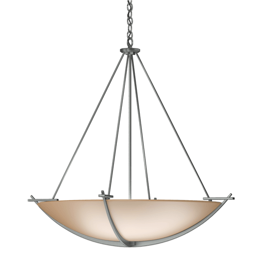 Compass Large Scale Pendant - Vintage Platinum - Sand Glass by Hubbardton Forge