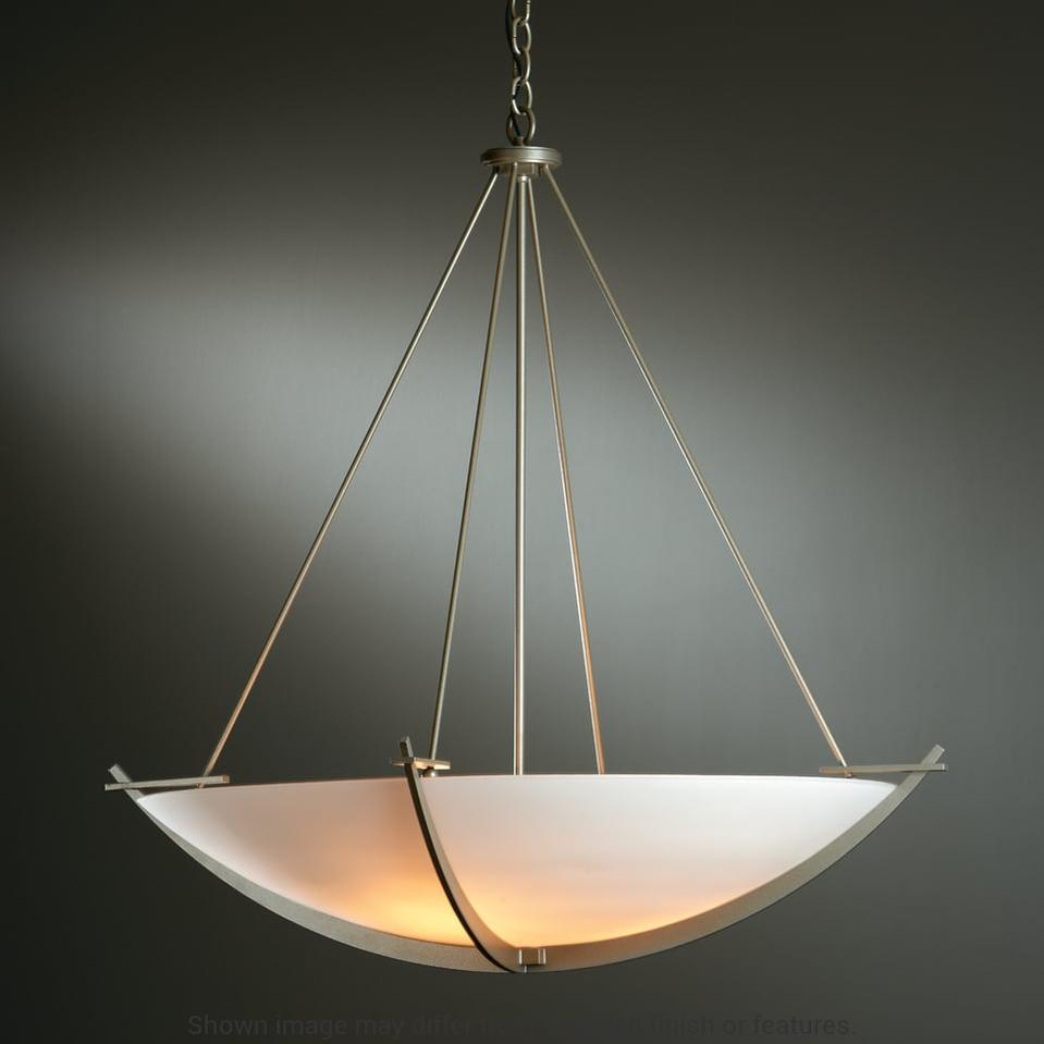 Compass Large Scale Pendant - White - Sand Glass by Hubbardton Forge