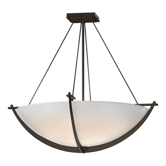 Compass Large Semi-Flush - Bronze - Opal Glass by Hubbardton Forge