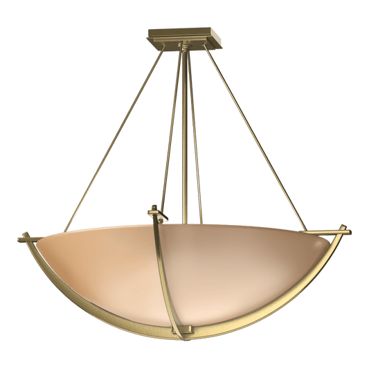 Compass Large Semi-Flush - Modern Brass - Sand Glass by Hubbardton Forge