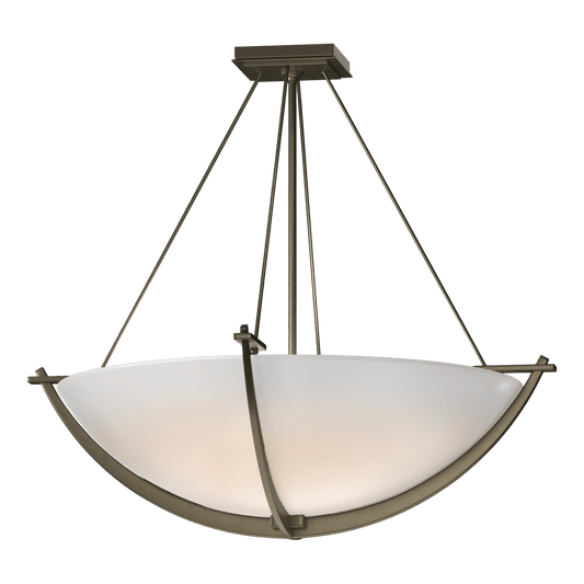Compass Large Semi-Flush - Soft Gold - Opal Glass by Hubbardton Forge