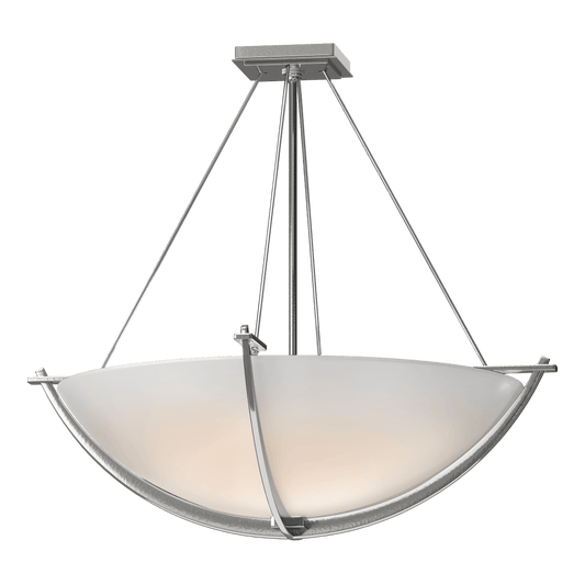 Compass Large Semi-Flush - Sterling - Opal Glass by Hubbardton Forge