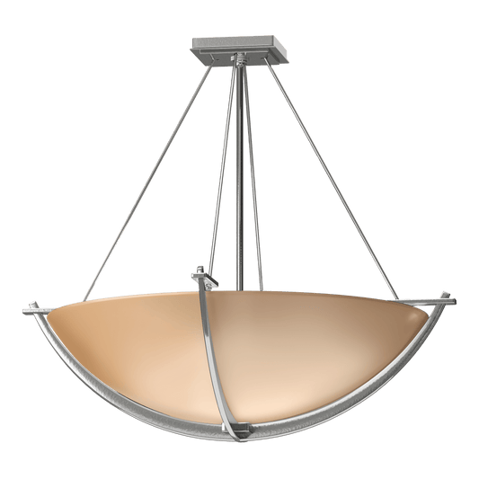 Compass Large Semi-Flush - Sterling - Sand Glass by Hubbardton Forge