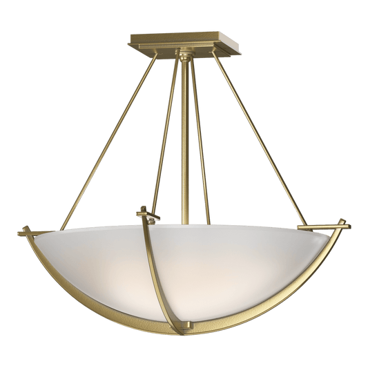 Compass Small Semi-Flush - Modern Brass - Opal Glass by Hubbardton Forge
