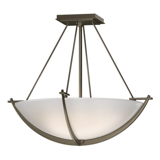 Compass Small Semi-Flush - Soft Gold - Opal Glass by Hubbardton Forge