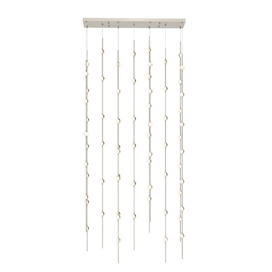 Constellation Andromeda 36" Chandelier - Satin Nickel - White Optical Acrylic Lens - 2700K by SONNEMAN