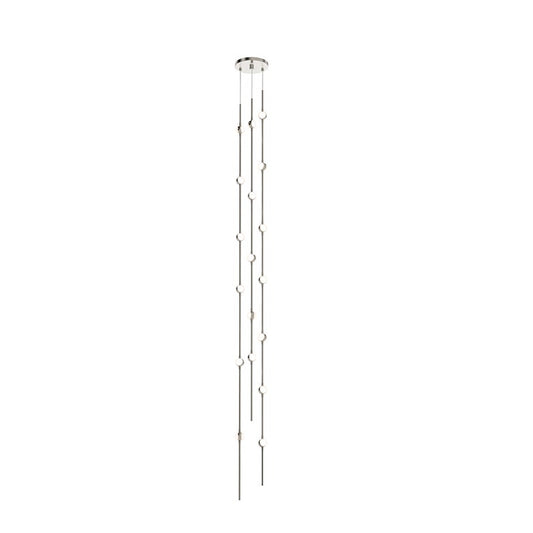Constellation Andromeda Tall 6" Chandelier - Satin Nickel - White Optical Acrylic Lens - 2700K by SONNEMAN