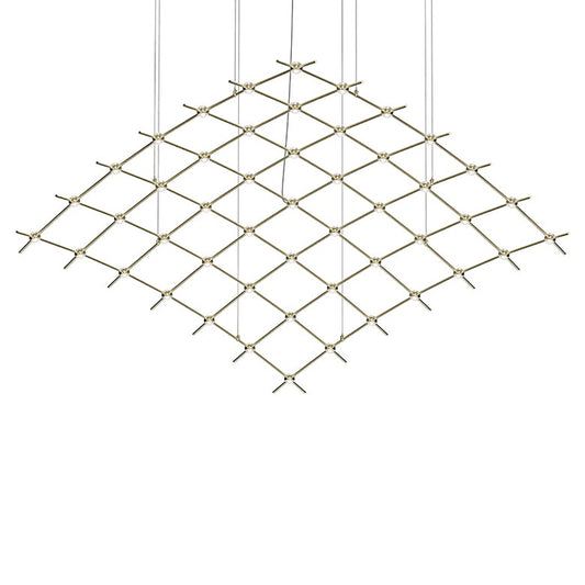 Constellation Aquarius Major Chandelier - Satin Brass - Clear Faceted Acrylic Lens - 3000K by SONNEMAN