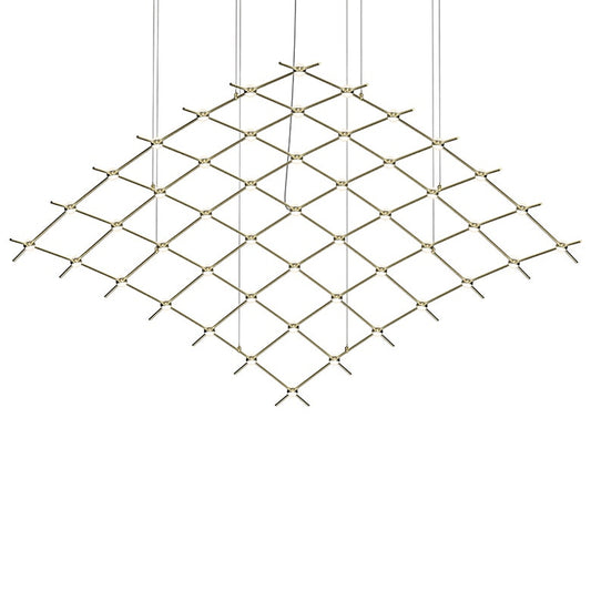 Constellation Aquarius Major Chandelier - Satin Brass - White Optical Acrylic Lens - 2700K by SONNEMAN