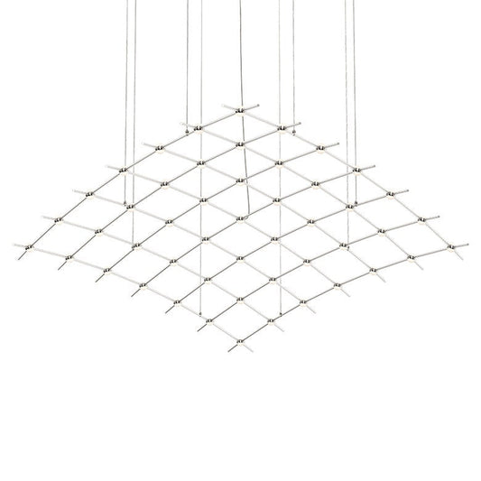 Constellation Aquarius Major Chandelier - Satin Nickel - White Optical Acrylic Lens - 2700K by SONNEMAN